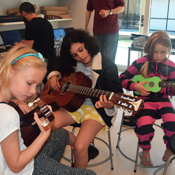 Children playing instruments