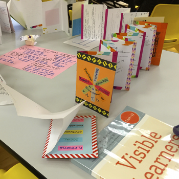 display of written letters, notes and craft